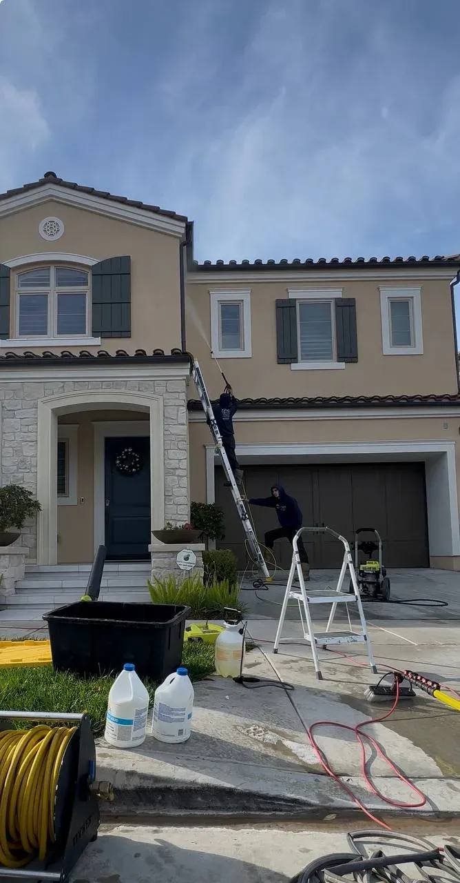 House & Building Power Washing background