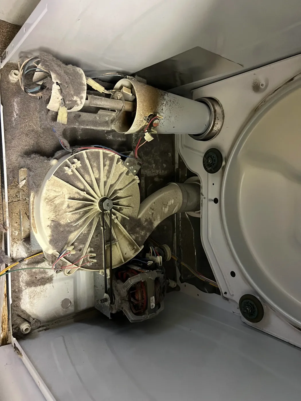 Maytag dryer before repair.