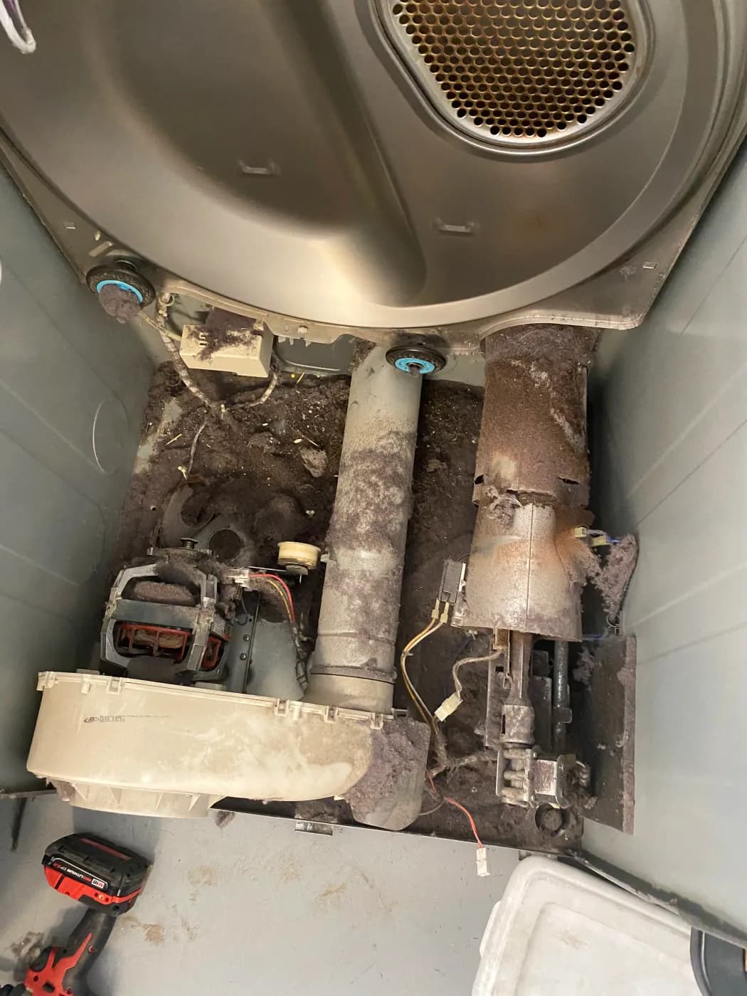 Samsung dryer before repair.