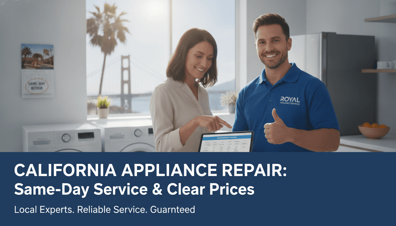 Average Cost of Home Appliance Repair Service in California