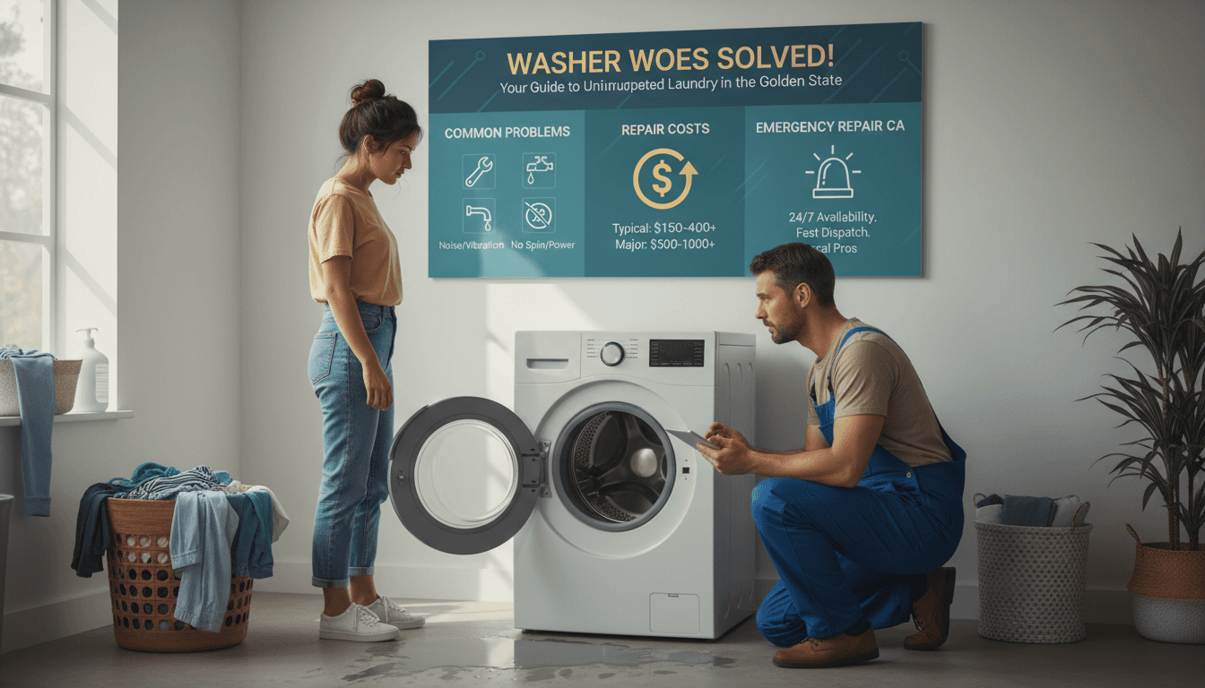 Common Washer Problems and Repair Costs: What California Homeowners Need to Know