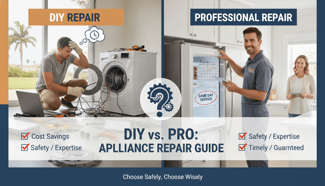 DIY vs Professional Home Appliance Repair Service Checklist for California Homeowners