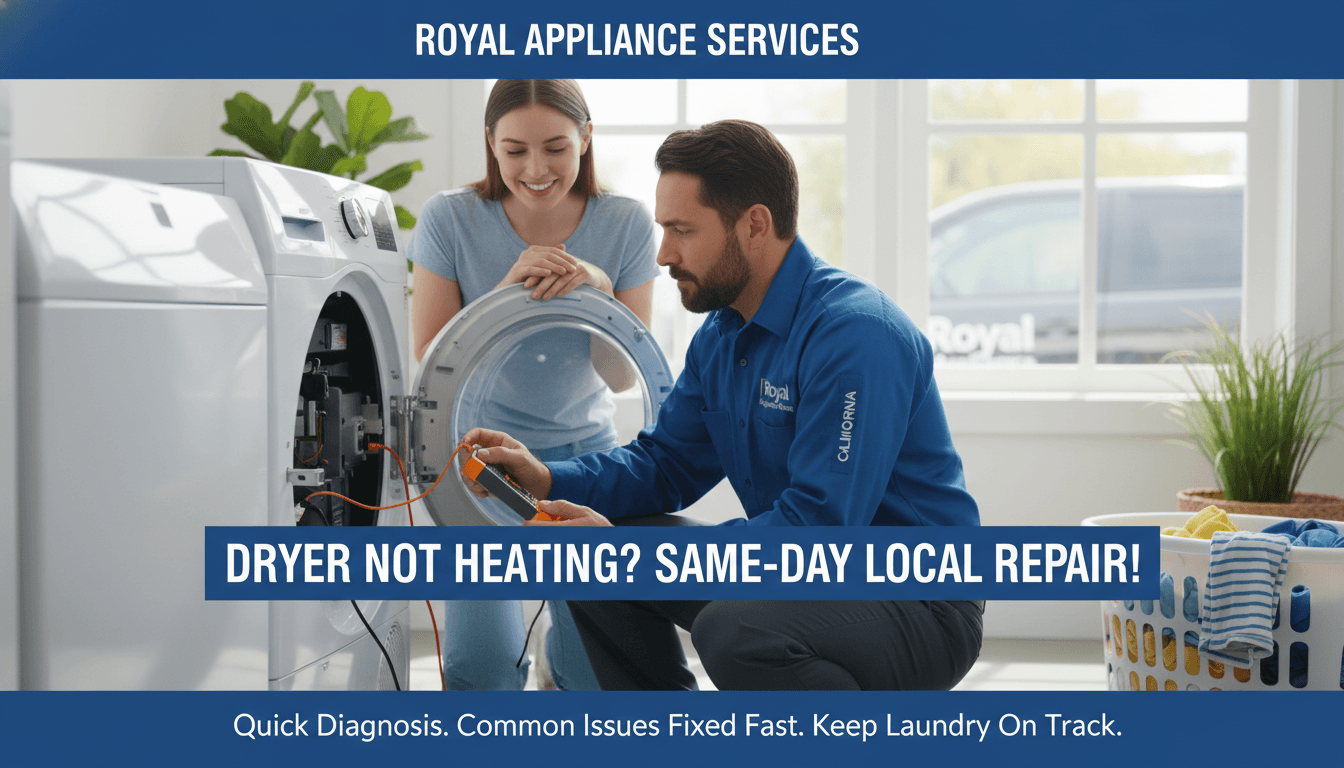 Dryer Not Heating Repair Near Me: Diagnose and Fix With Same-Day Service in California