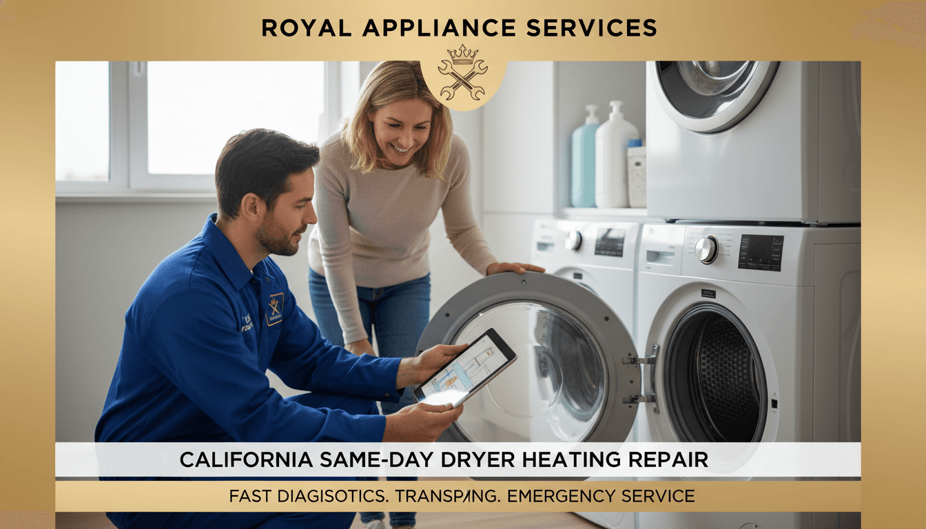 Dryer Not Heating Repair Near Me: Reliable Same-Day Service in California