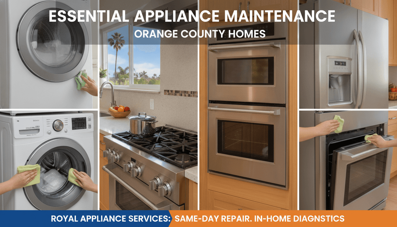 Essential Appliance Maintenance Tips for Orange County Homeowners