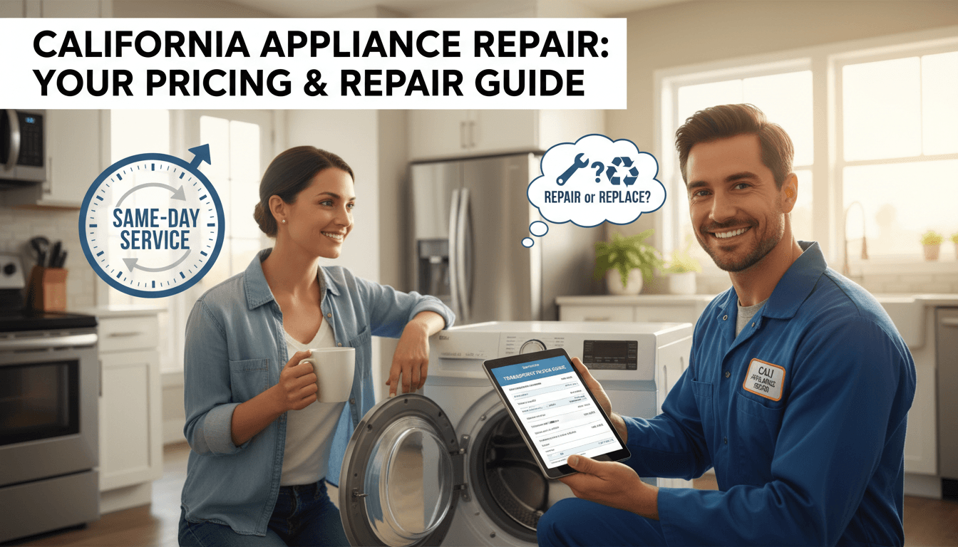 Local Appliance Repair Service Pricing Guide for Homeowners in California