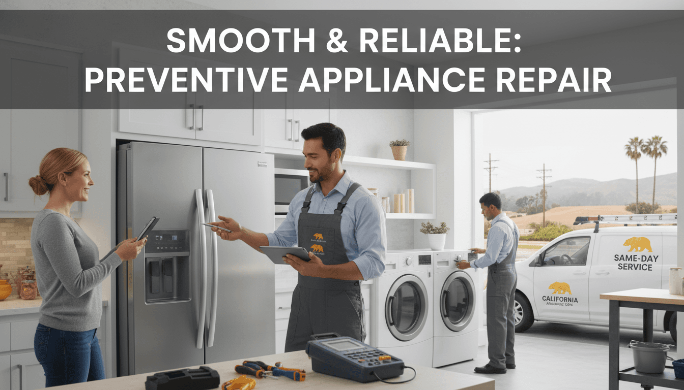 Preventive Appliance Repair for Homes: Keeping Your California Appliances Running Smoothly