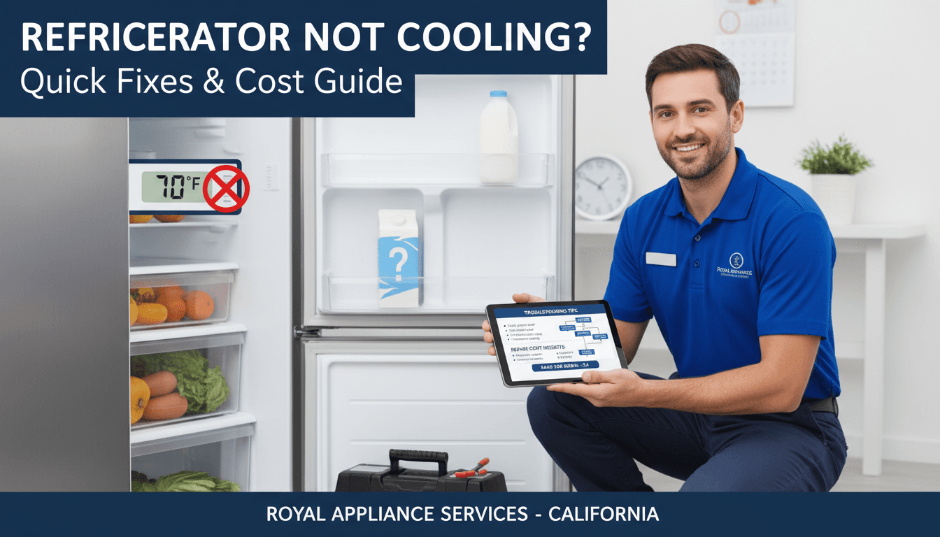 Refrigerator Not Cooling: Quick Troubleshooting and Repair Costs for California Homeowners