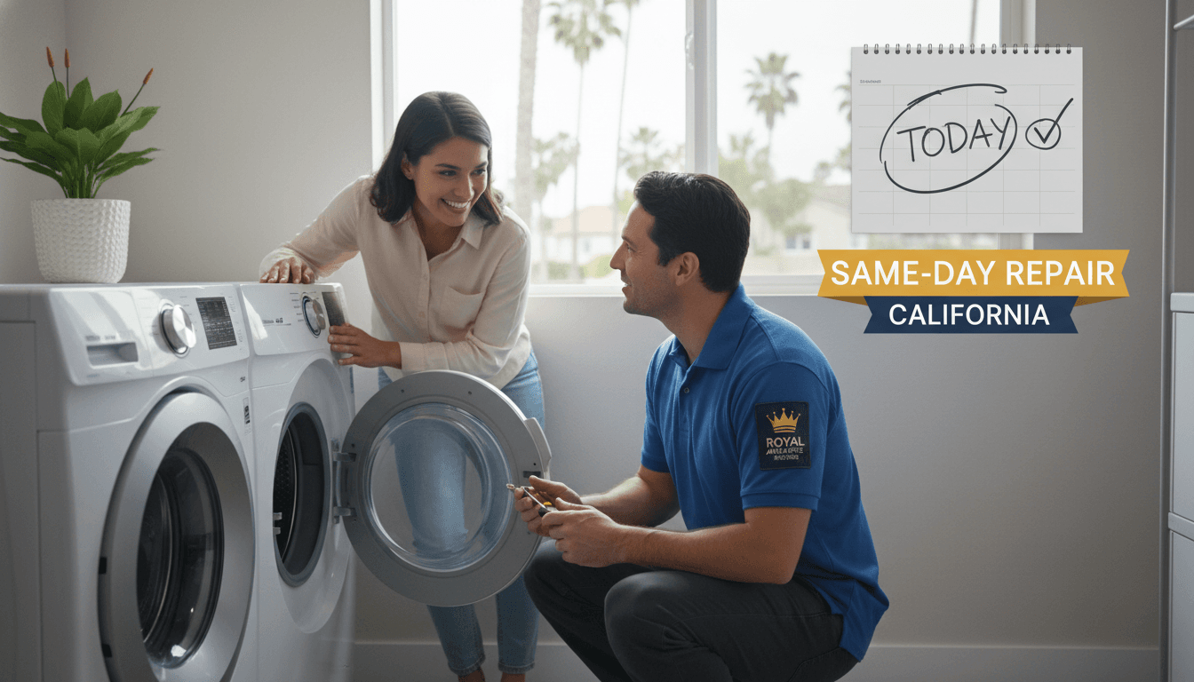Same Day Washer and Dryer Repair Experts for California Homes