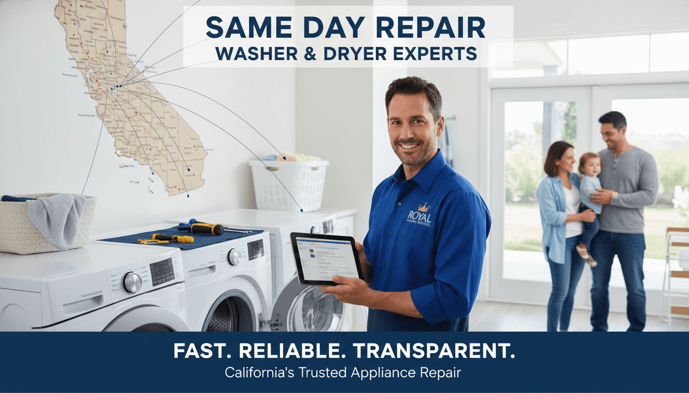 Same Day Washer and Dryer Repair Service: Essential for California Homes