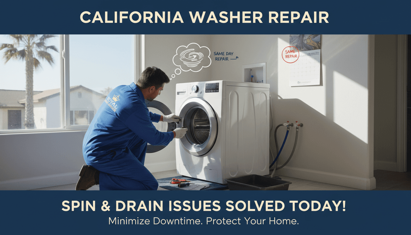 Same Day Washer Repair: Fixing Spin and Drain Issues for California Homes