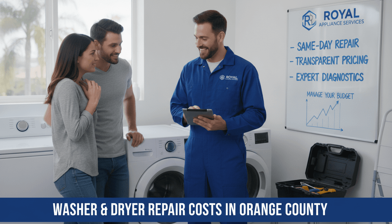 Washer and Dryer Repair Cost Breakdown for Orange County Homes