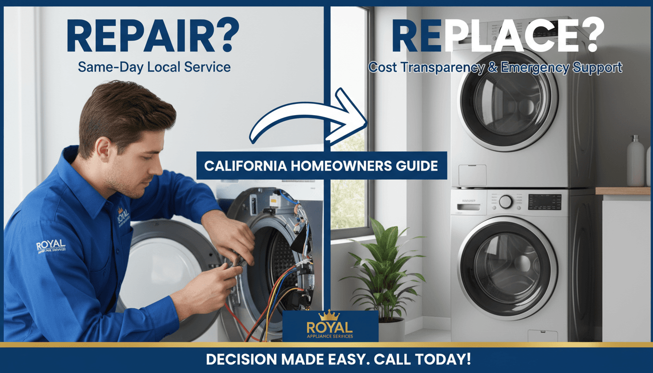 Washer and Dryer Repair Near Me: Repair vs. Replace Guide for California Homeowners